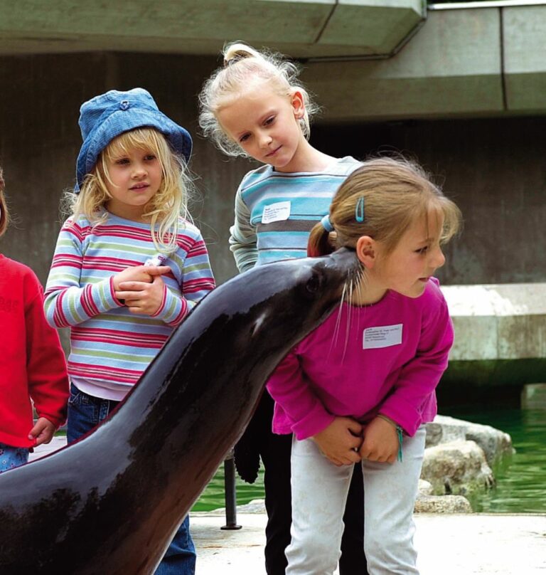 Schulklasse zu Besuch im Tierpark Hellabrunn